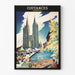 Plakat Coutances vintage – Katedral og marked