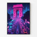 Plakat Cyberpunk af Paris - Arc de Triomphe