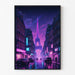 Plakat Cyberpunk af Paris - Eiffeltårnet