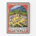Plakat Grenoble Vintage — indrammet kunstværk på væggen