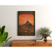 Plakat Mont-Saint-Michel vintage – Solnedgang og hestevognskørsel
