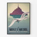 Plakat Mont Saint-Michel vintage – Vidunder af Vesten