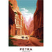 Plakat Petra Jordanien Vintage