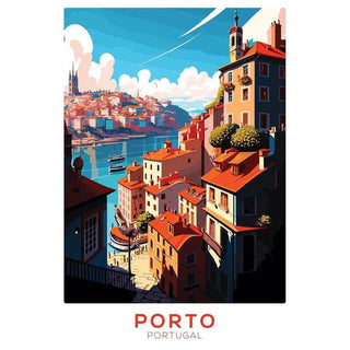 Affiche Porto Portugal Vintage