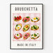 Plakat dekoration køkken - Bruschetta