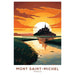 Plakat af Mont Saint-Michel Vintage