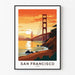 Plakat af Golden Gate i San Francisco Vintage