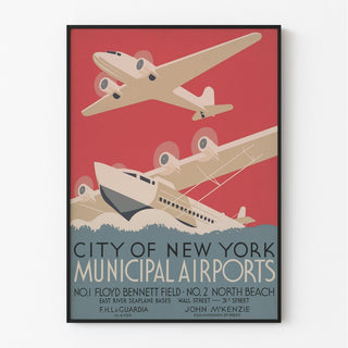 Affiche vintage - City of New York Municipal Airports
