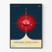Vintage NASA plakat - Deep Space Atomic Clock Red 2017