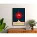 Vintage NASA plakat - Deep Space Atomic Clock Red 2017