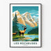 Vintage canadiske Rocky Mountains plakater