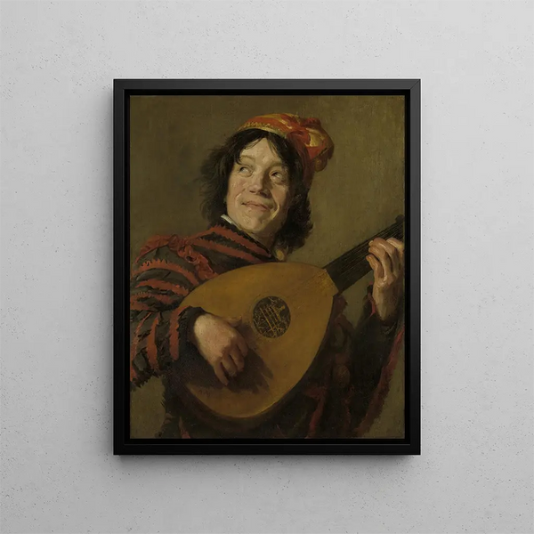 Le joueur de luth - Efter Frans Hals — indrammet kunstværk på væggen
