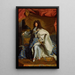Portrait af Louis XIV - Efter Hyacinthe Rigaud — indrammet kunstværk på væggen