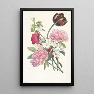 After Jean Louis Prvost - Bouquet of Tulip Peonies and a Branch from an Apple Tree.webp