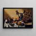 Naturtro med Krabbe og Frugt - Efter Pieter Claesz — indrammet kunstværk på væggen