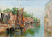 en scene fra en venetiansk kanal, skitse - Agnes Brjesson — visning af kunstværket