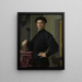 Portrait af en ung mand - Agnolo Bronzino — indrammet kunstværk på væggen