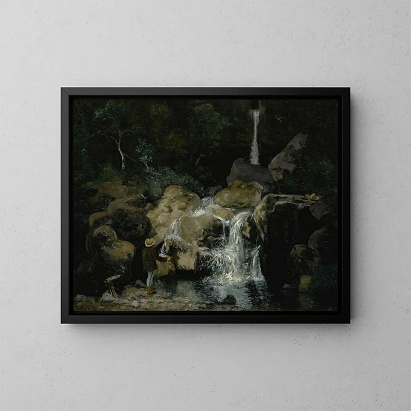 Hyldest til Gustave Courbet - Aimé Perret — indrammet kunstværk på væggen