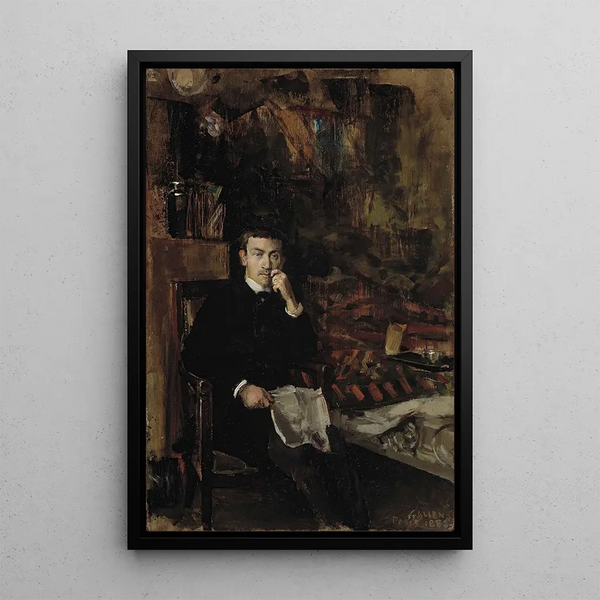 Reproduktion af maleriet Bohme Maleri Portrait af den norske kunstner C A Dörnberger - Akseli Gallen-Kallela