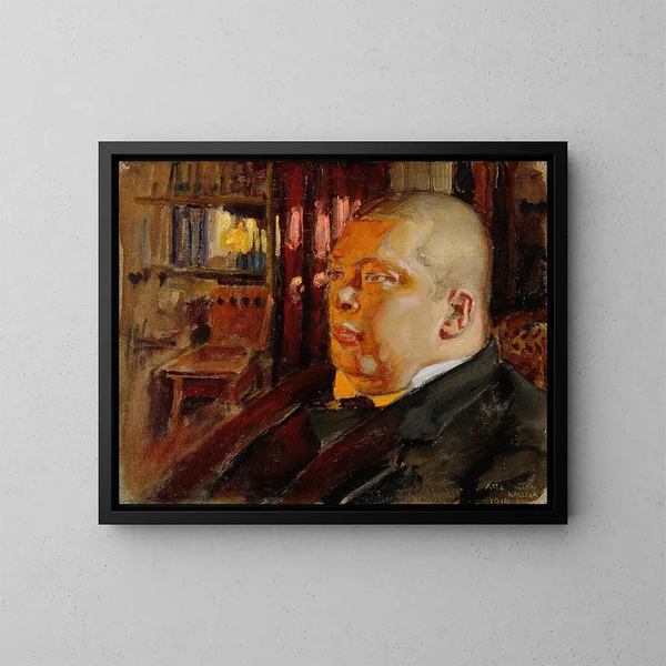 Portrait af Eric O.W. Ehrström - Akseli Gallen-Kallela — indrammet kunstværk på væggen