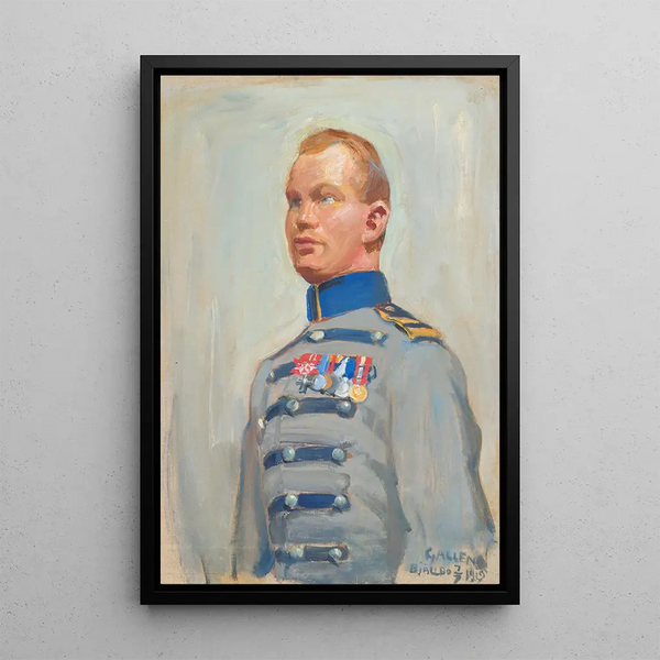 Reproduktion af maleriet L'ordonnance du régent Mannerheim, Gustaf Hagenau - Akseli Gallen-Kallela