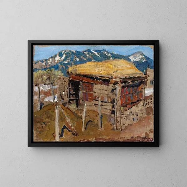 Abri dans les montagnes de Taos - Akseli Gallen-Kallela — indrammet kunstværk på væggen