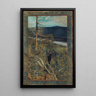 Akseli GallenKallela - The Great Black Woodpecker.webp