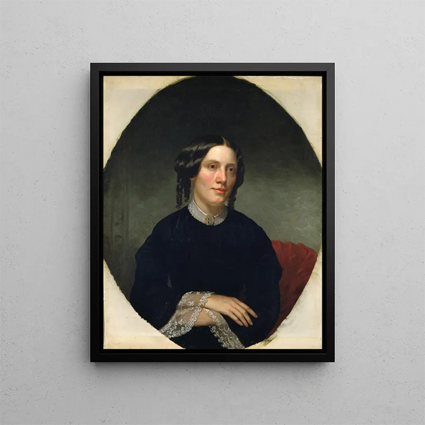 Harriet Beecher Stowe - Alanson Fisher — indrammet kunstværk på væggen