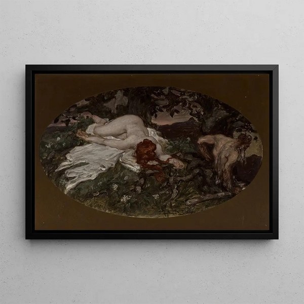 Chagrin d'amour - Albert Beck Wenzell — indrammet kunstværk på væggen