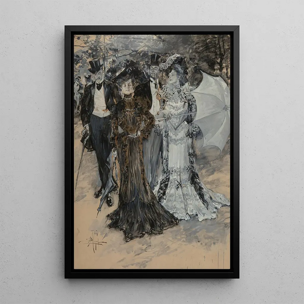 Reproduktion af maleriet La promenade - Albert Beck Wenzell