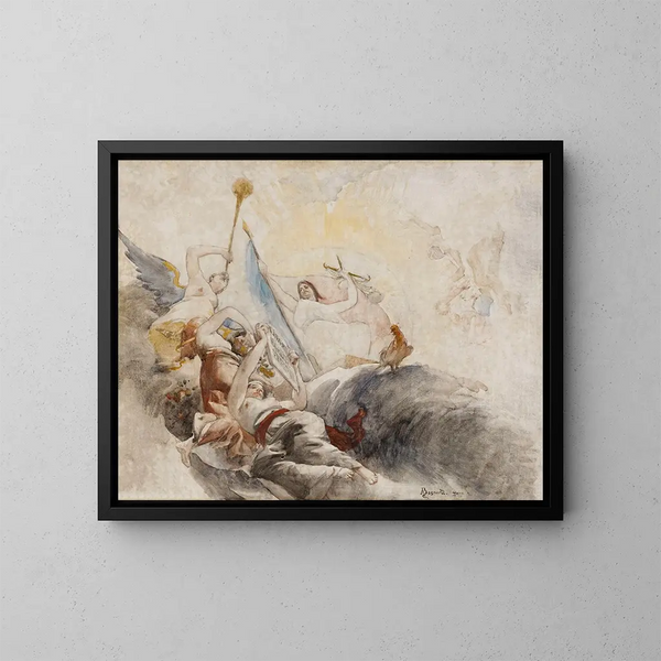 Le Triomphe de la République - Albert Besnard — indrammet kunstværk på væggen