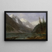 Canadiske bjergskråninger, Louise-søen - Albert Bierstadt — indrammet kunstværk på væggen