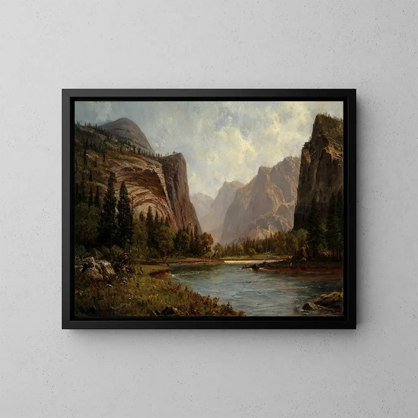 Portes du Yosemite - Albert Bierstadt — indrammet kunstværk på væggen