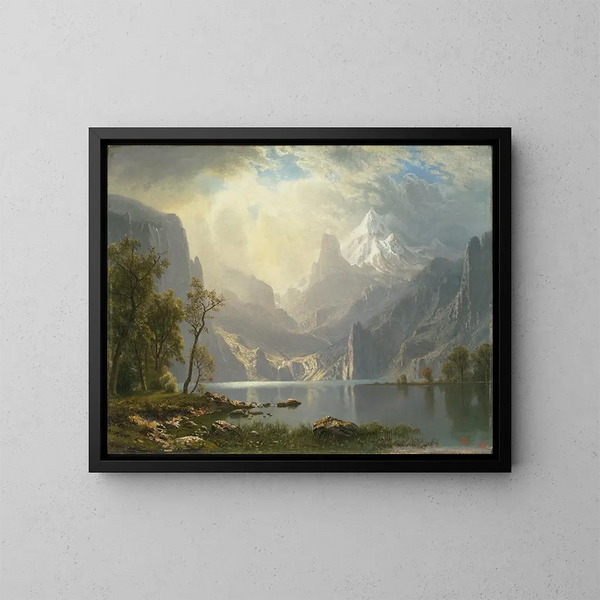 i Sierras - Albert Bierstadt — indrammet kunstværk på væggen