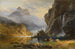 Indiens, der fisker med spyd - Albert Bierstadt — visning af kunstværket