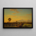 Ruiner af Paestum - Albert Bierstadt — indrammet kunstværk på væggen