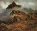 Studie af bjergformationer - Albert Bierstadt — visning af kunstværket