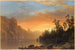 Solnedgang i Californien - Albert Bierstadt — visning af kunstværket
