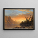 Solnedgang i Californien - Albert Bierstadt — indrammet kunstværk på væggen