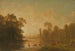 Skumring med hjorte - Albert Bierstadt — visning af kunstværket