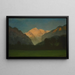 Vue du parc du Glacier eller Solnedgang over toppen - Albert Bierstadt — indrammet kunstværk på væggen