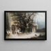 Procession dans un monastère enneigé - Albert Bredow — indrammet kunstværk på væggen