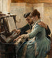 ved klaveret - Albert Edelfelt — visning af kunstværket