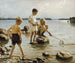 Børn, der leger ved kysten - Albert Edelfelt — visning af kunstværket