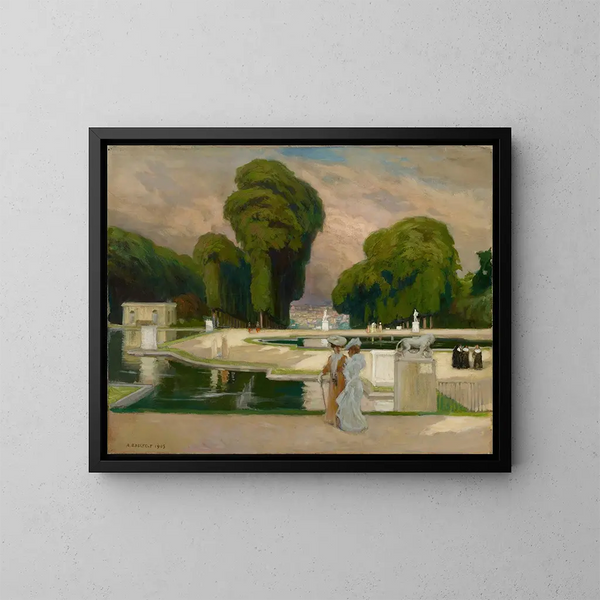 Saint-Cloud-parken i Paris - Albert Edelfelt — indrammet kunstværk på væggen