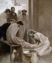 Jesus vasker sine disciple fødder - Albert Edelfelt — visning af kunstværket