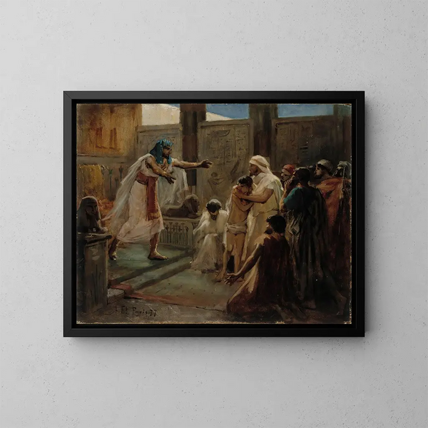 Joseph og hans brødre - Albert Edelfelt — indrammet kunstværk på væggen