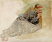 Studie af Marie Magdalene på knæ for Kristus og Marie Magdalene - Albert Edelfelt — visning af kunstværket