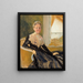 Portrait af grevinde Elisabeth Wachtmaister, kompositionsskitse - Albert Edelfelt — indrammet kunstværk på væggen