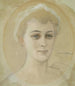 Portrait Study Of Baroness Naomi Emi De La Chapelle - Albert Edelfelt — visning af kunstværket